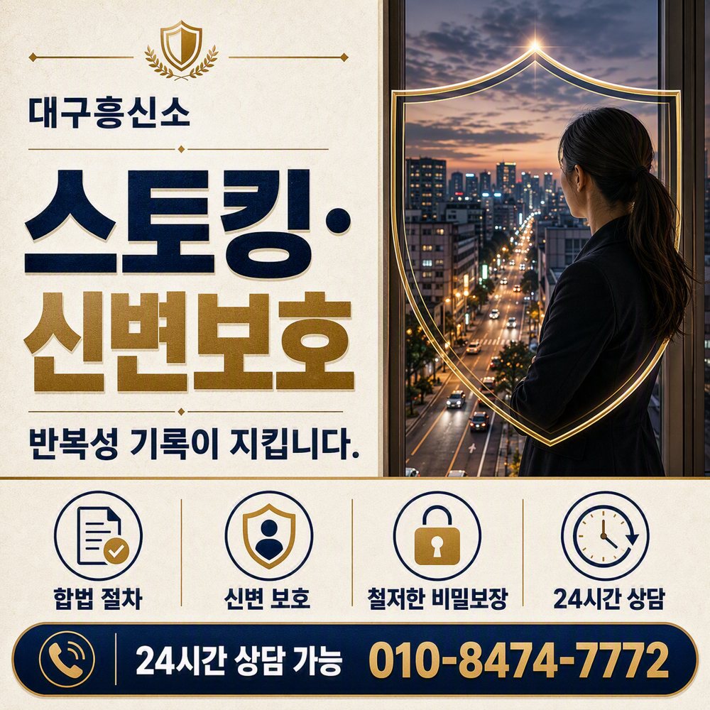 스토킹·신변보호, 반복성 기록이 지킵니다 대구흥신소 스토킹·신변보호, 반복성 기록이 지킵니다
